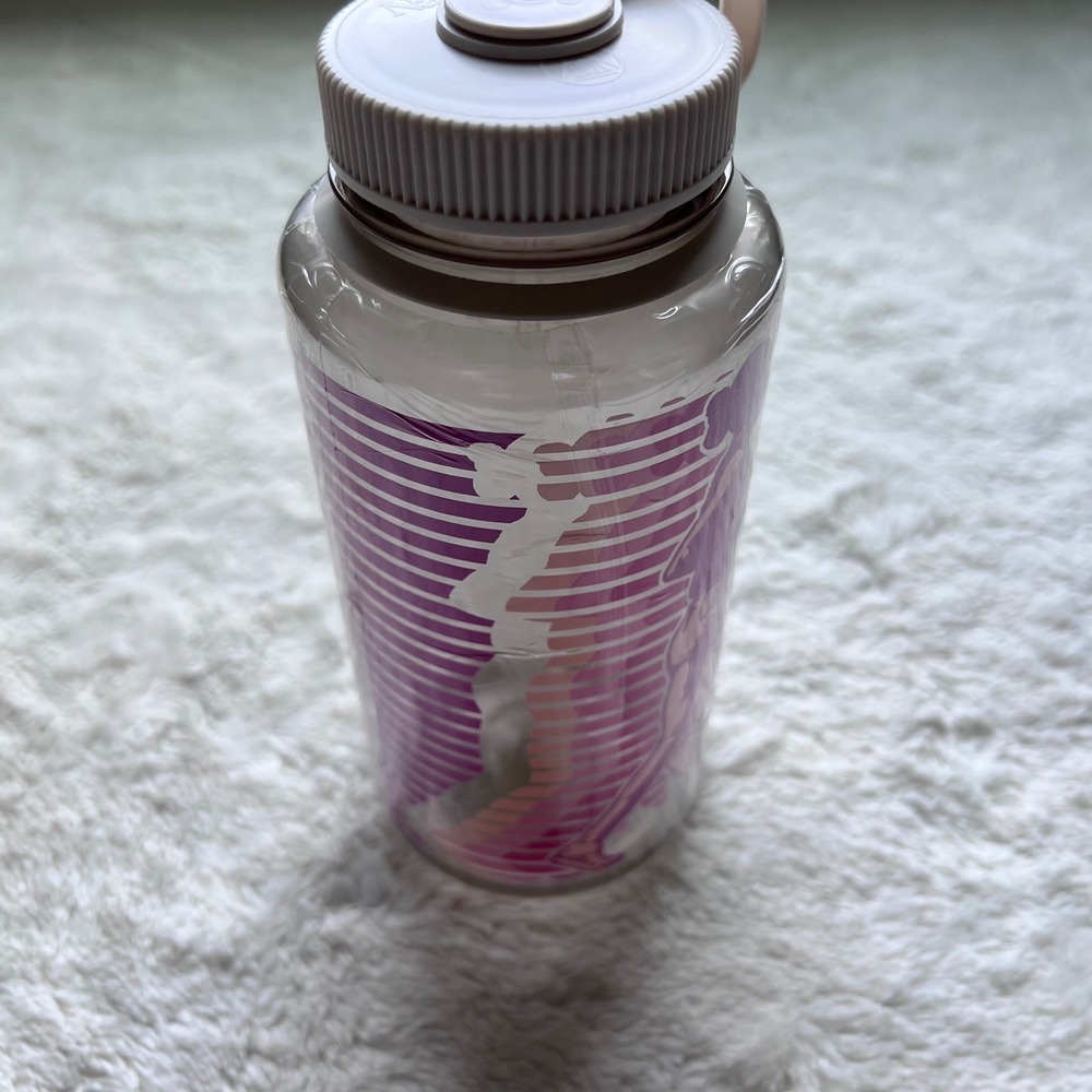 Nalgene x FP Movement 32oz Wide Mouth Water Bottle Gray Purple Runner Graphic